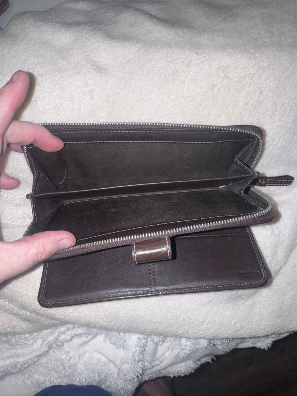 Coach Signature Canvas Wallet in Brown and Tan - Picture 3 of 4